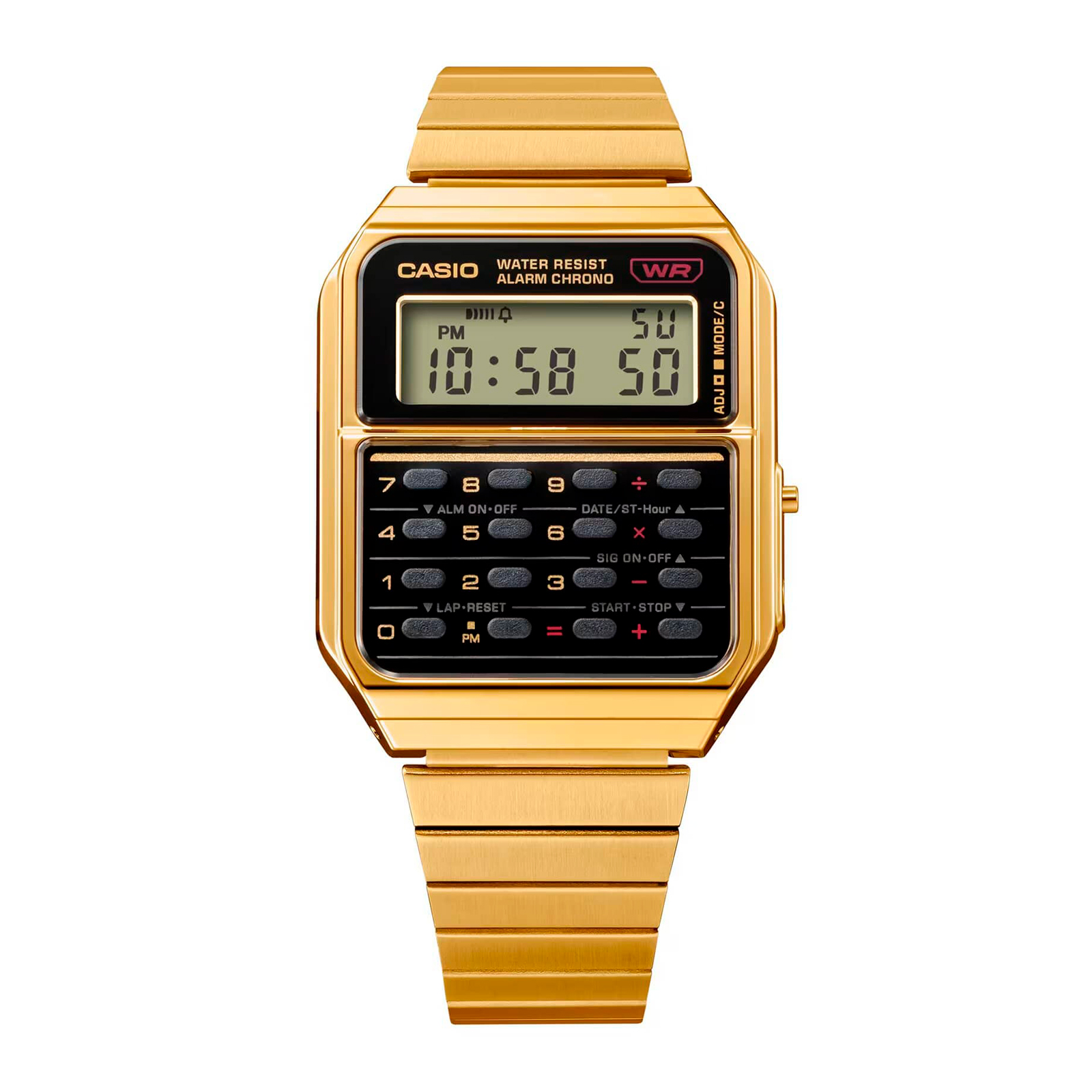 Reloj CASIO CA-500WEG-1A Resina/Cromado Juvenil Dorado