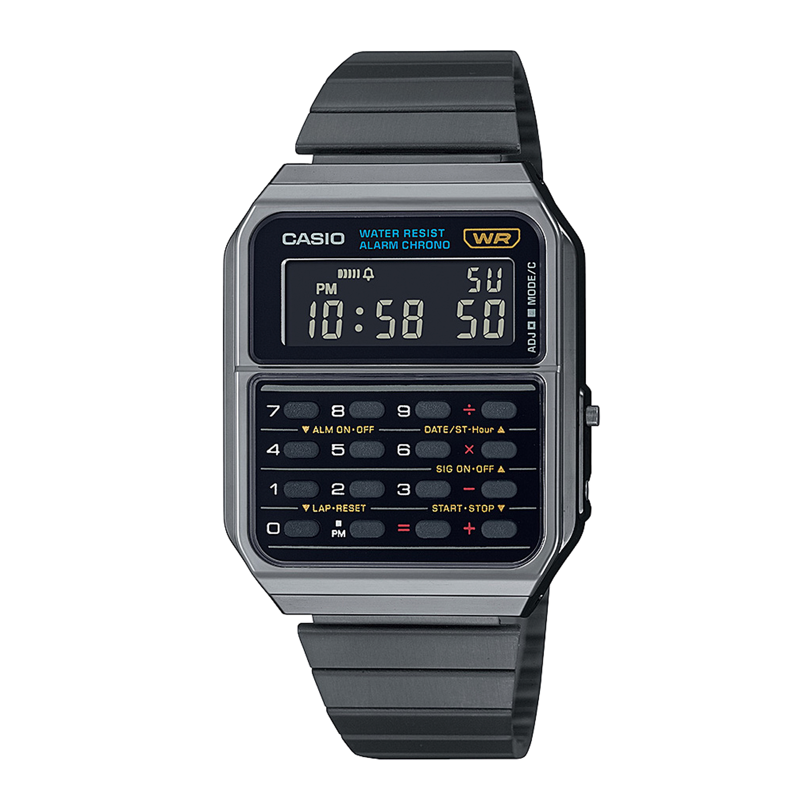 Reloj CASIO CA-500WEGG-1B Resina/Cromado Juvenil Negro