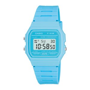 Reloj CASIO F-91WC-2A Resina Juvenil Celeste