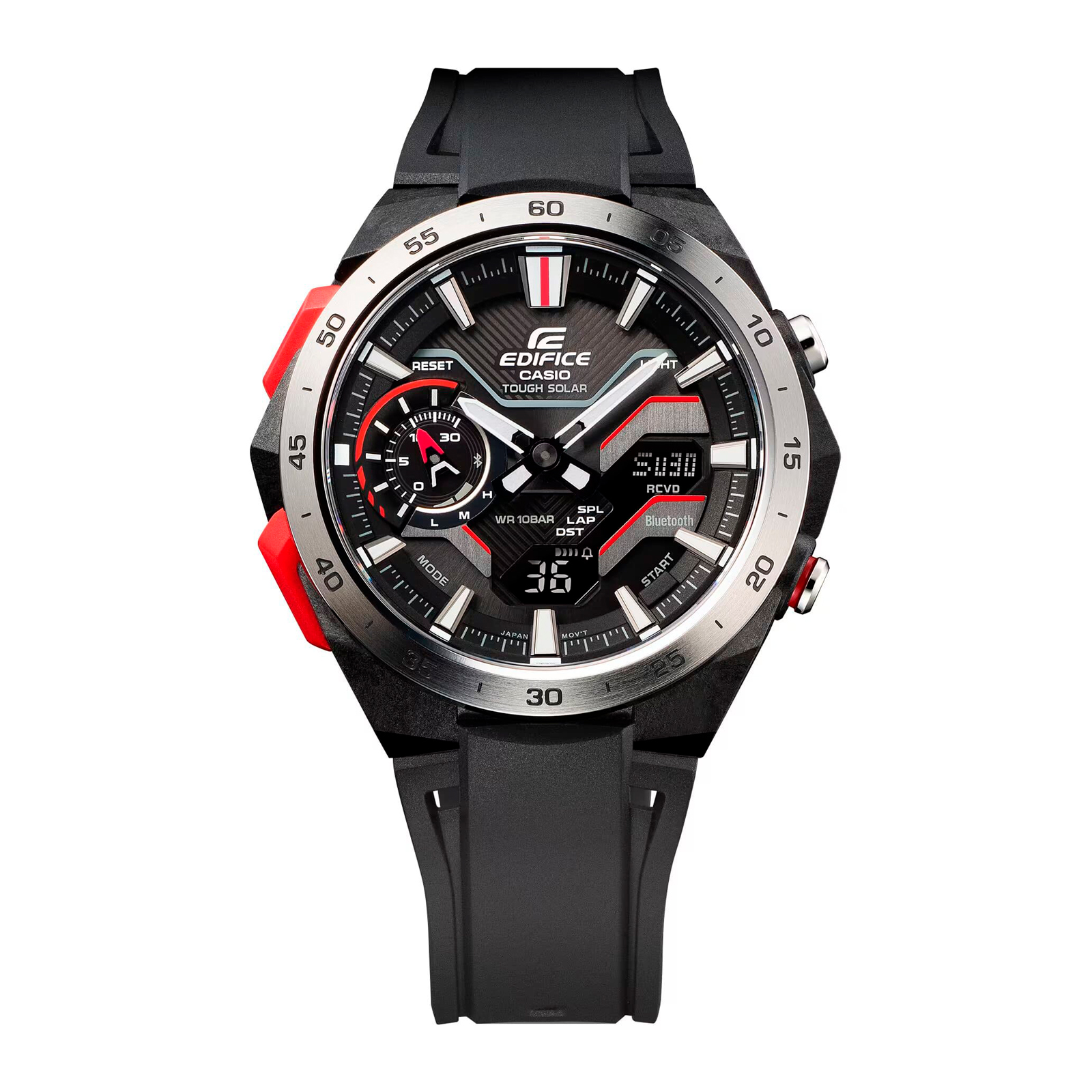 Reloj EDIFICE ECB-2200P-1A Carbono/Acero Hombre Negro