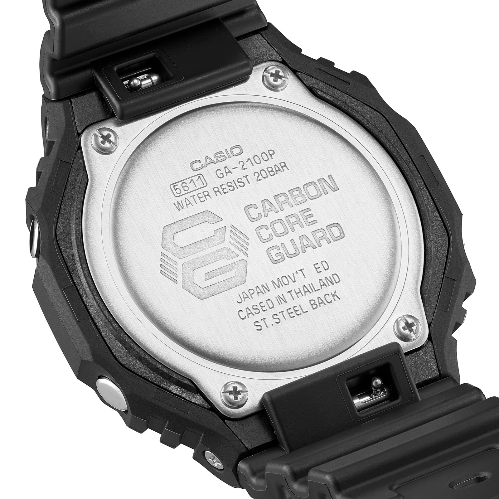 Reloj G-SHOCK GA-2100P-1A Carbono/Resina Unisex Negro