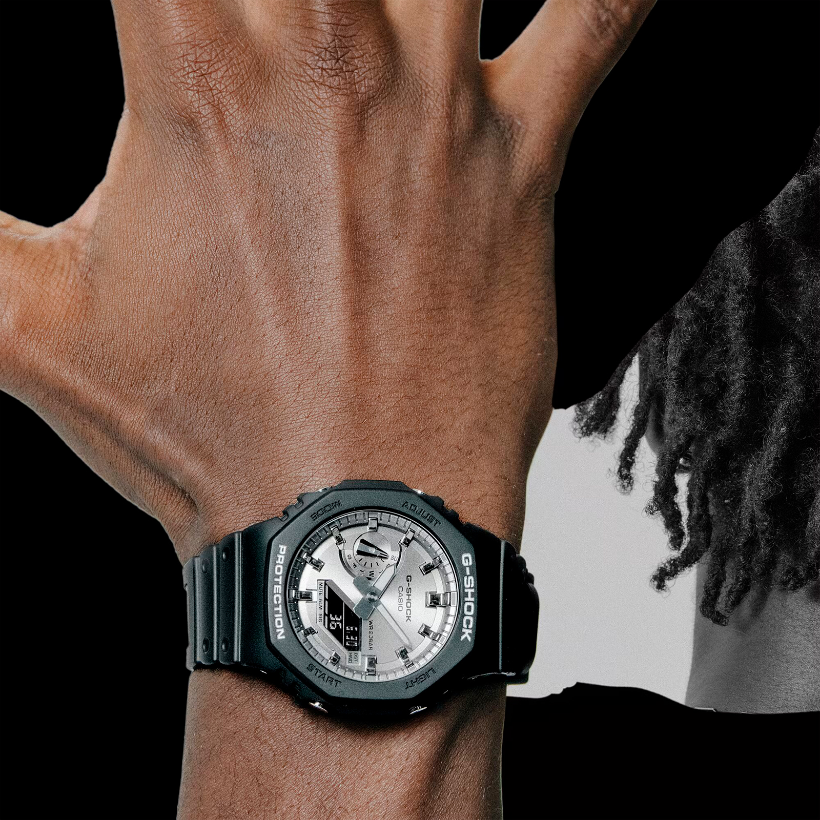 Reloj G-SHOCK GA-2100SB-1A Carbono/Resina Hombre Negro