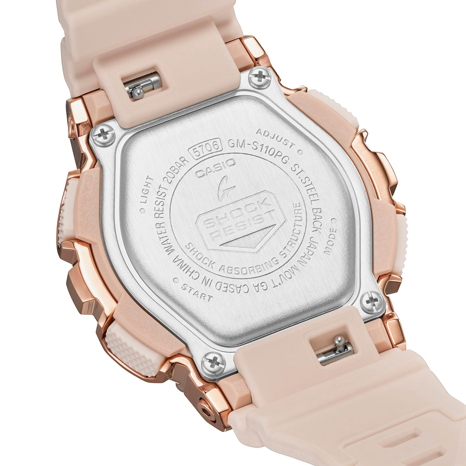Reloj G-SHOCK GM-S110PG-4A Resina/Acero Mujer Oro Rosa
