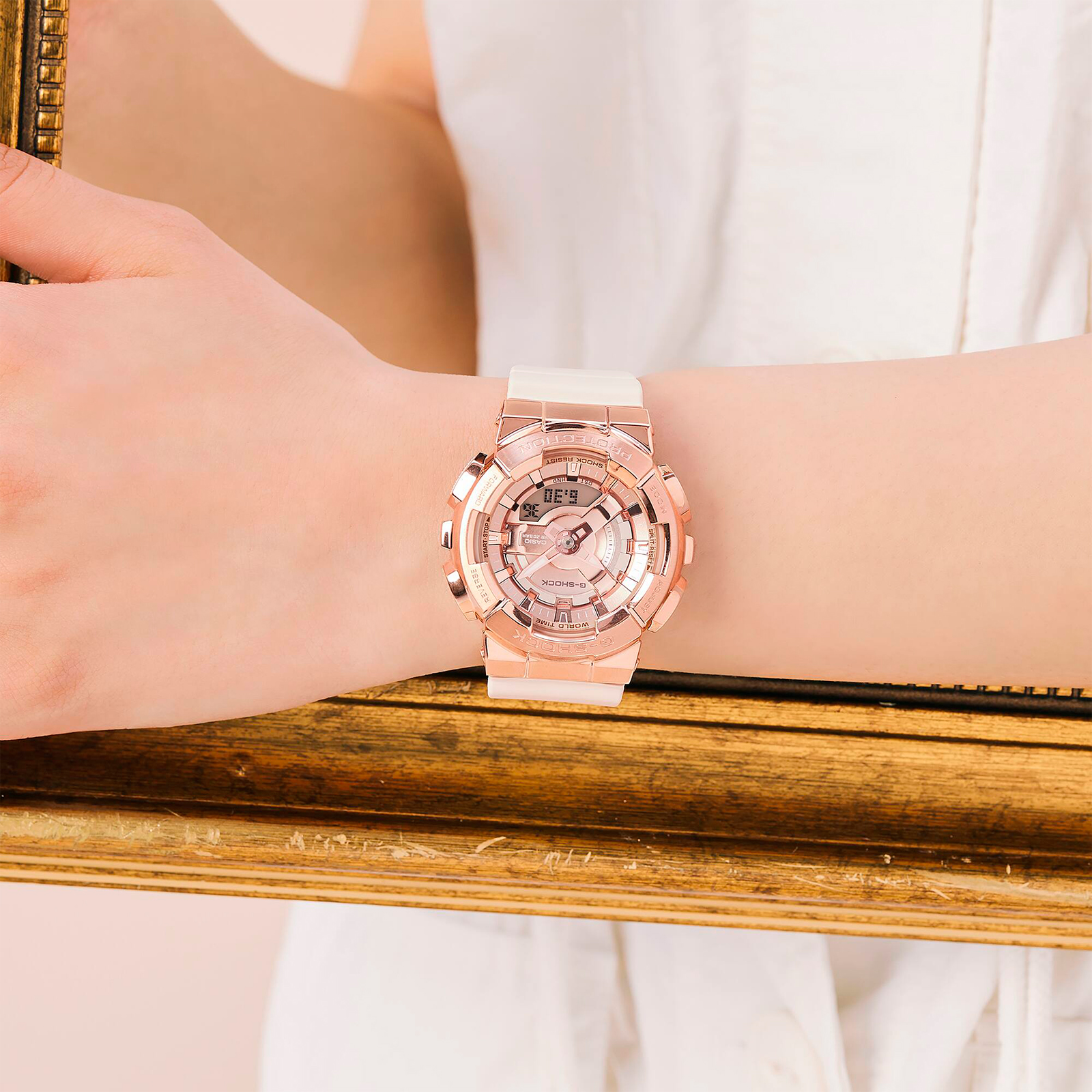 Reloj G-SHOCK GM-S110PG-4A Resina/Acero Mujer Oro Rosa