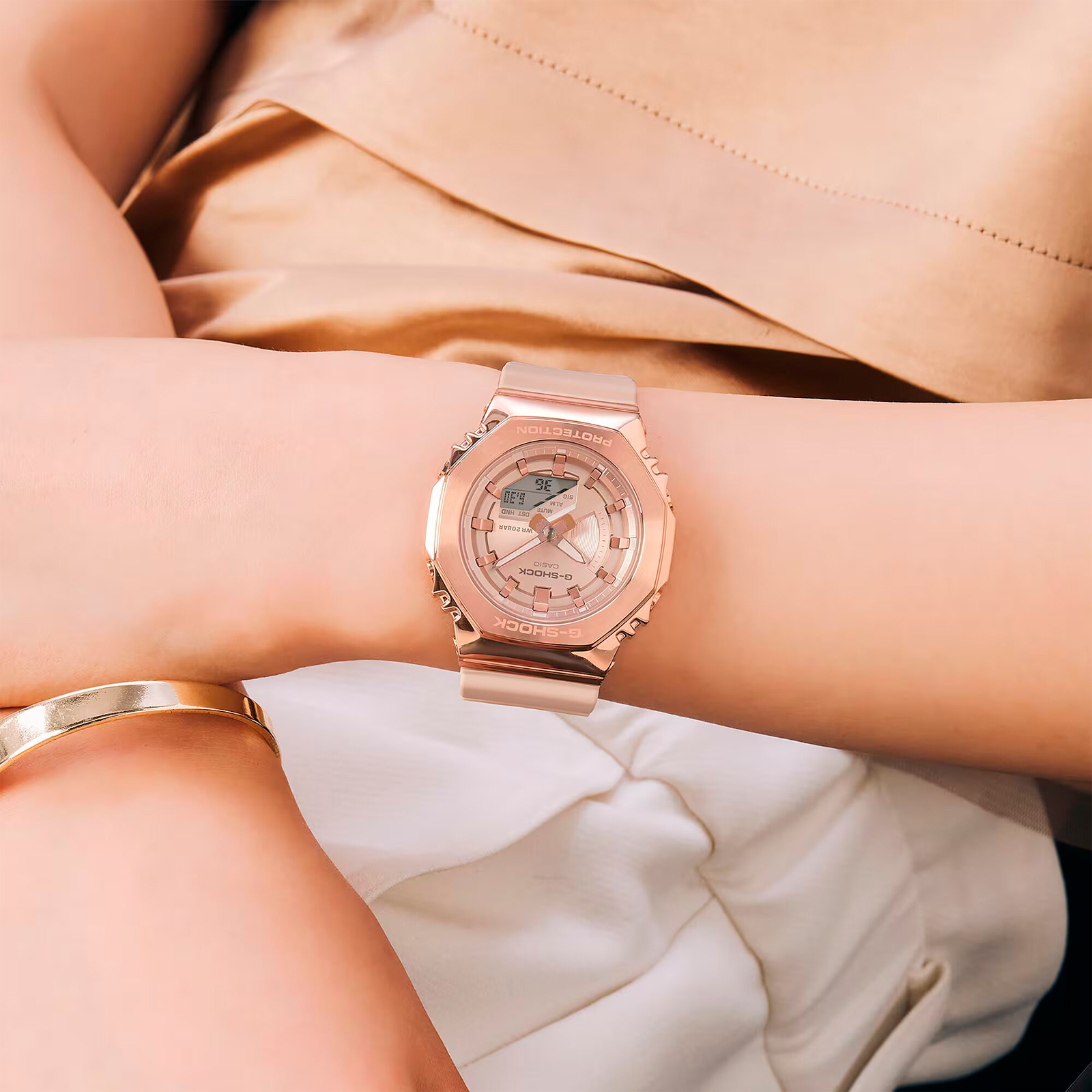 Reloj G-SHOCK GM-S2100PG-4A Resina/Acero Mujer Oro Rosa