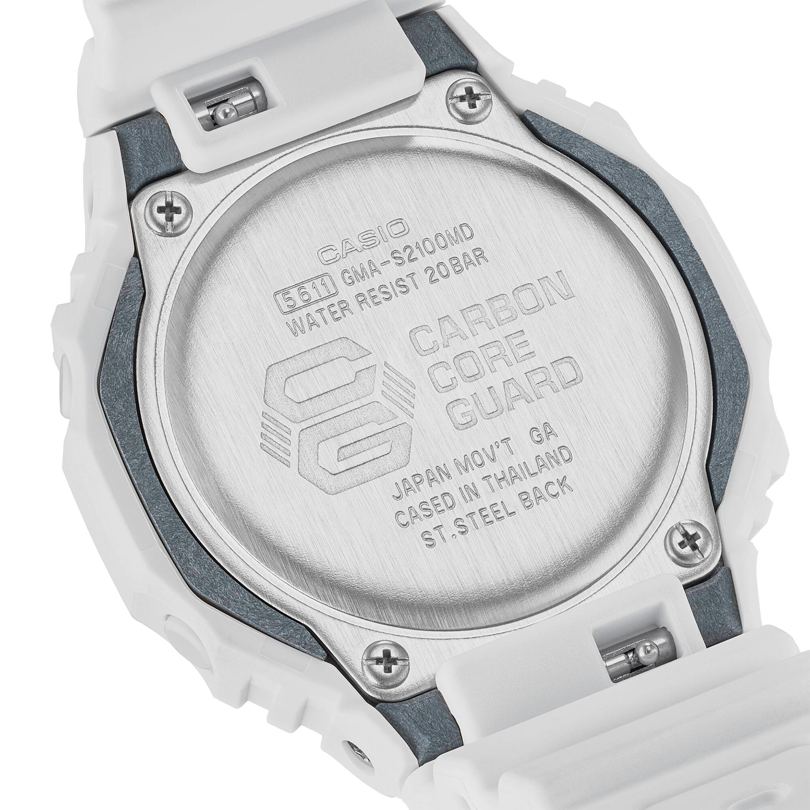 Reloj G-SHOCK GMA-S2100MD-7A Carbono/Resina Mujer Blanco