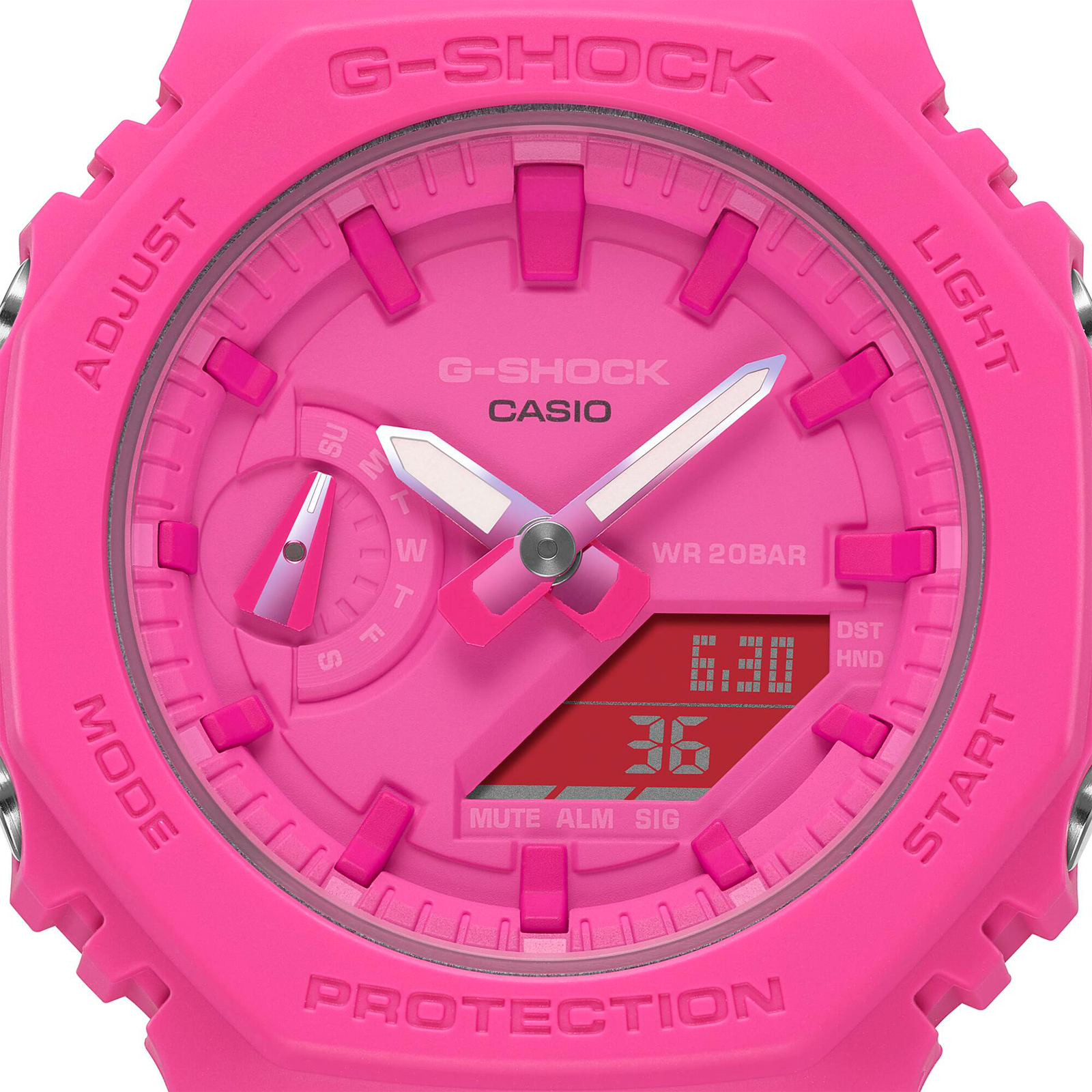 Reloj G-SHOCK GMA-S2100P-4A Carbono/Resina Mujer Rosado