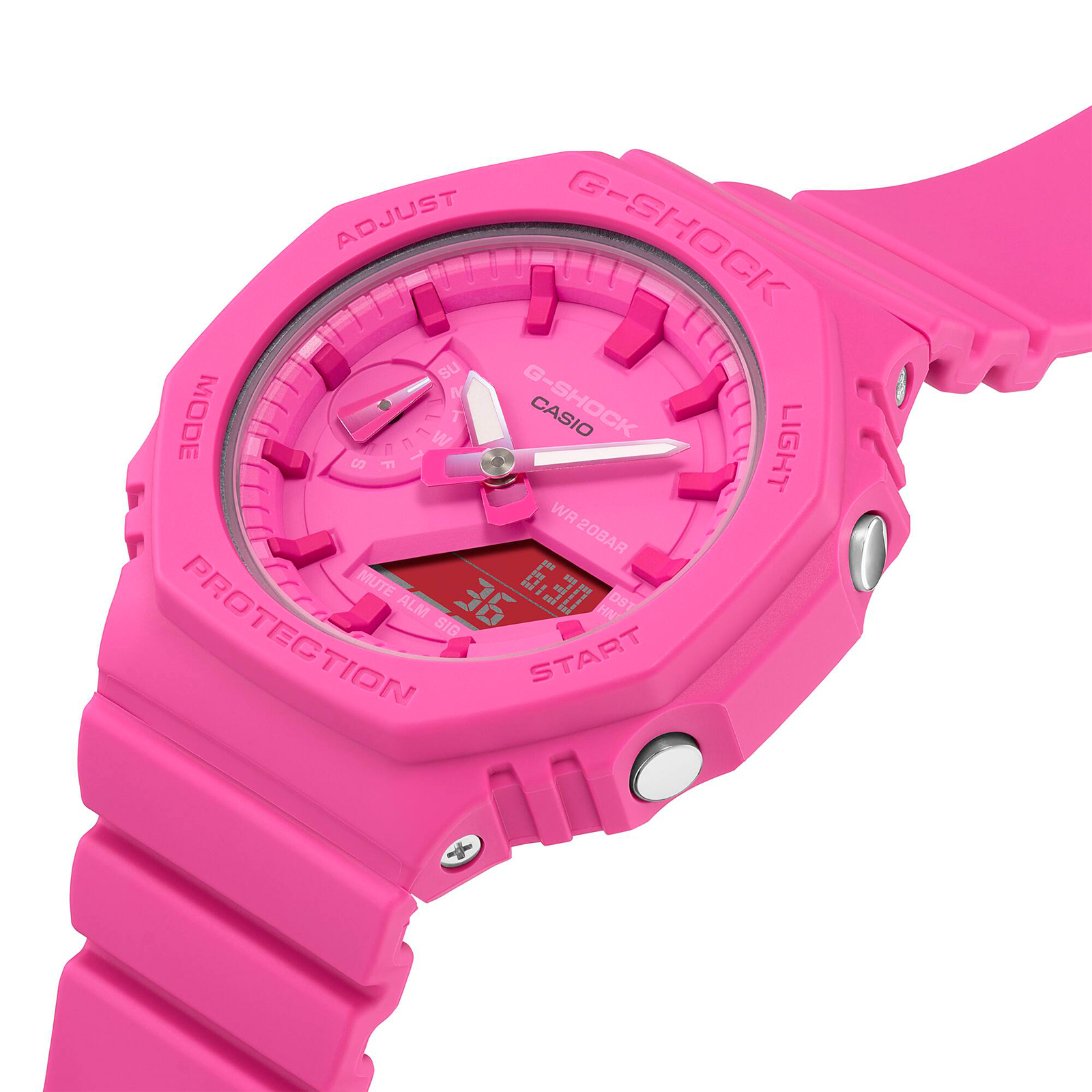 Reloj G-SHOCK GMA-S2100P-4A Carbono/Resina Mujer Rosado