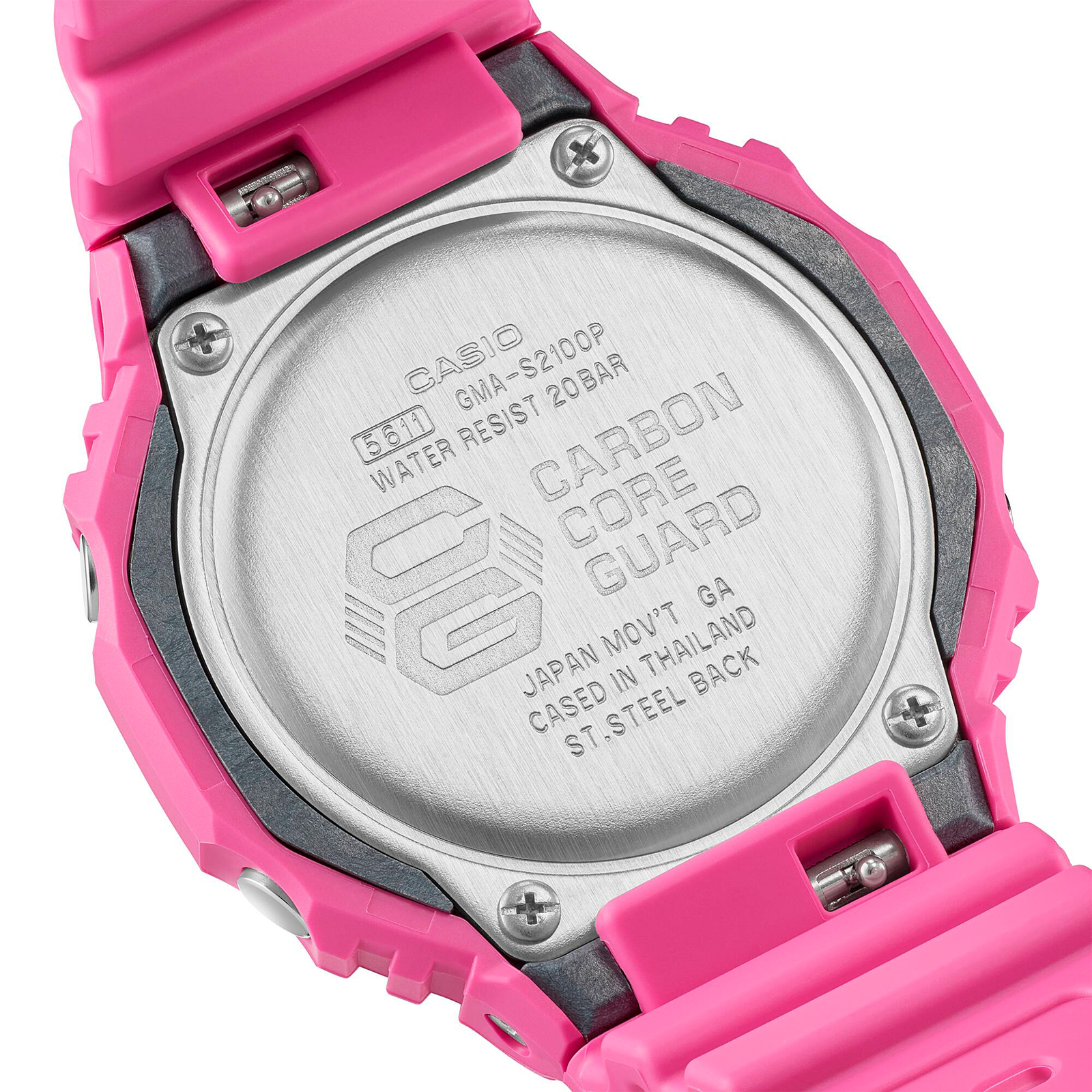 Reloj G-SHOCK GMA-S2100P-4A Carbono/Resina Mujer Rosado