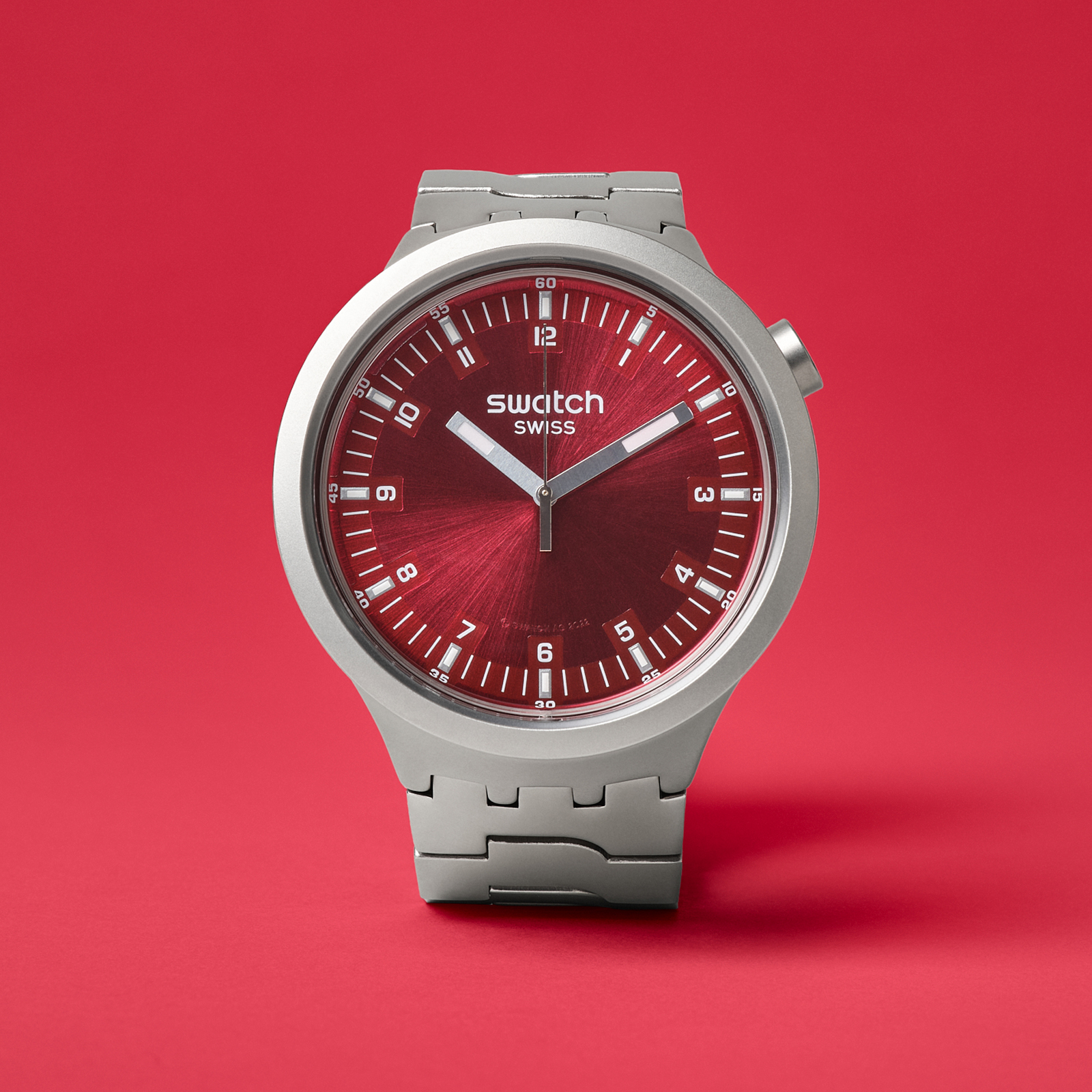 Reloj SWATCH SCARLET SHIMMER SB07S104G Plateado