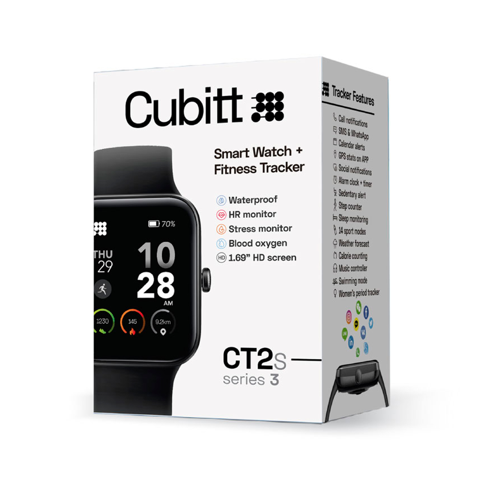 Smartwatch CUBITT CT2 S S3 Negro