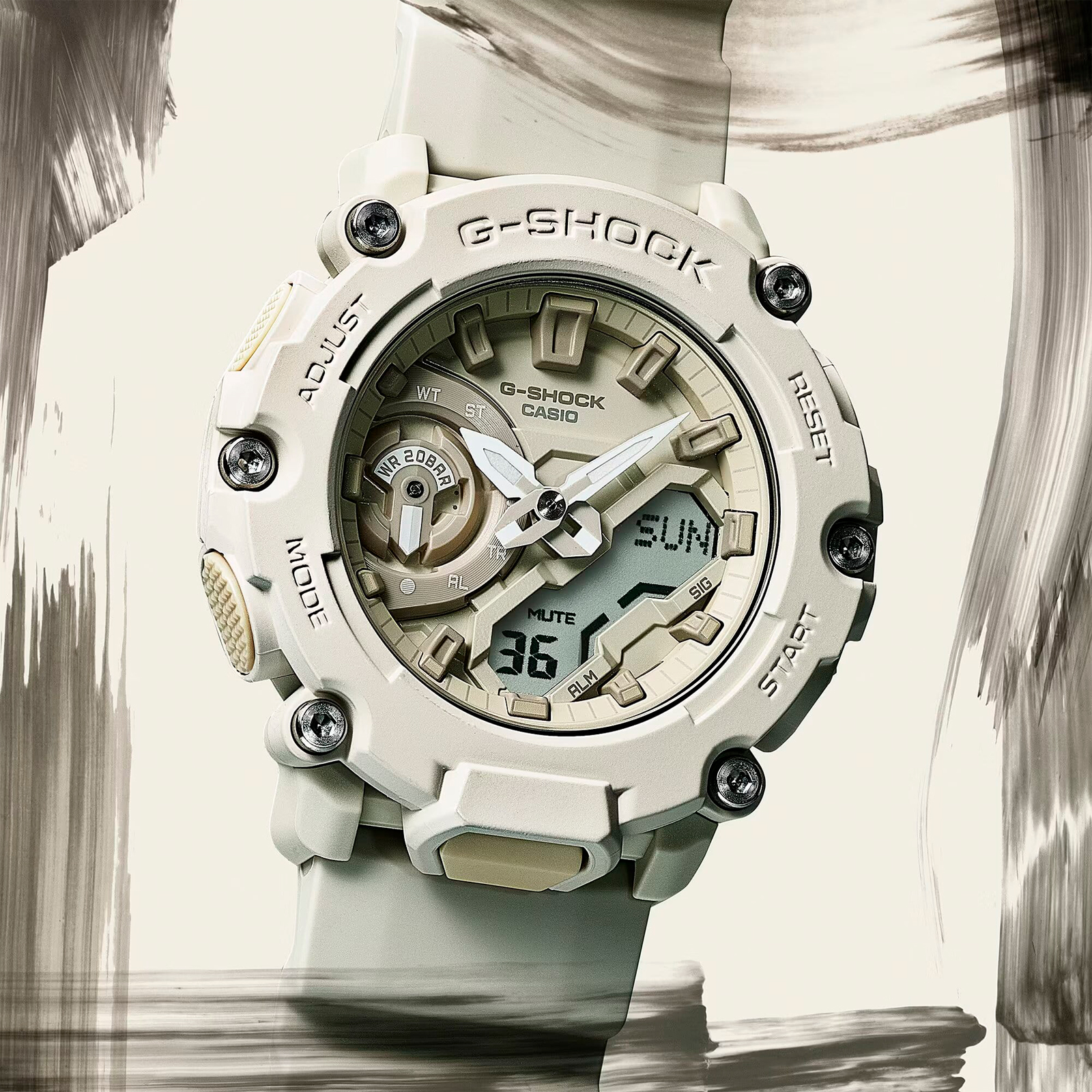 Reloj G-SHOCK GA-2200NC-7A Resina Hombre Blanco Humo