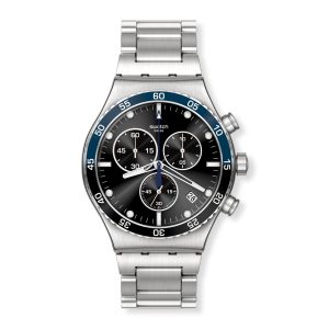 Reloj SWATCH DARK BLUE IRONY YVS507G Plateado