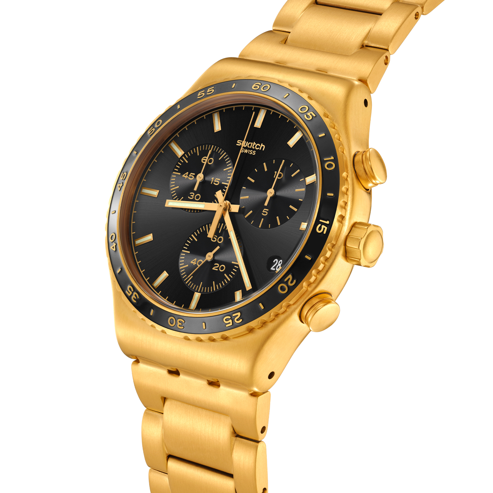 Reloj SWATCH IN THE BLACK YVG418G Dorado