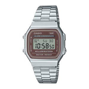 Reloj CASIO A168WA-5A Resina/Cromado Unisex Plateado