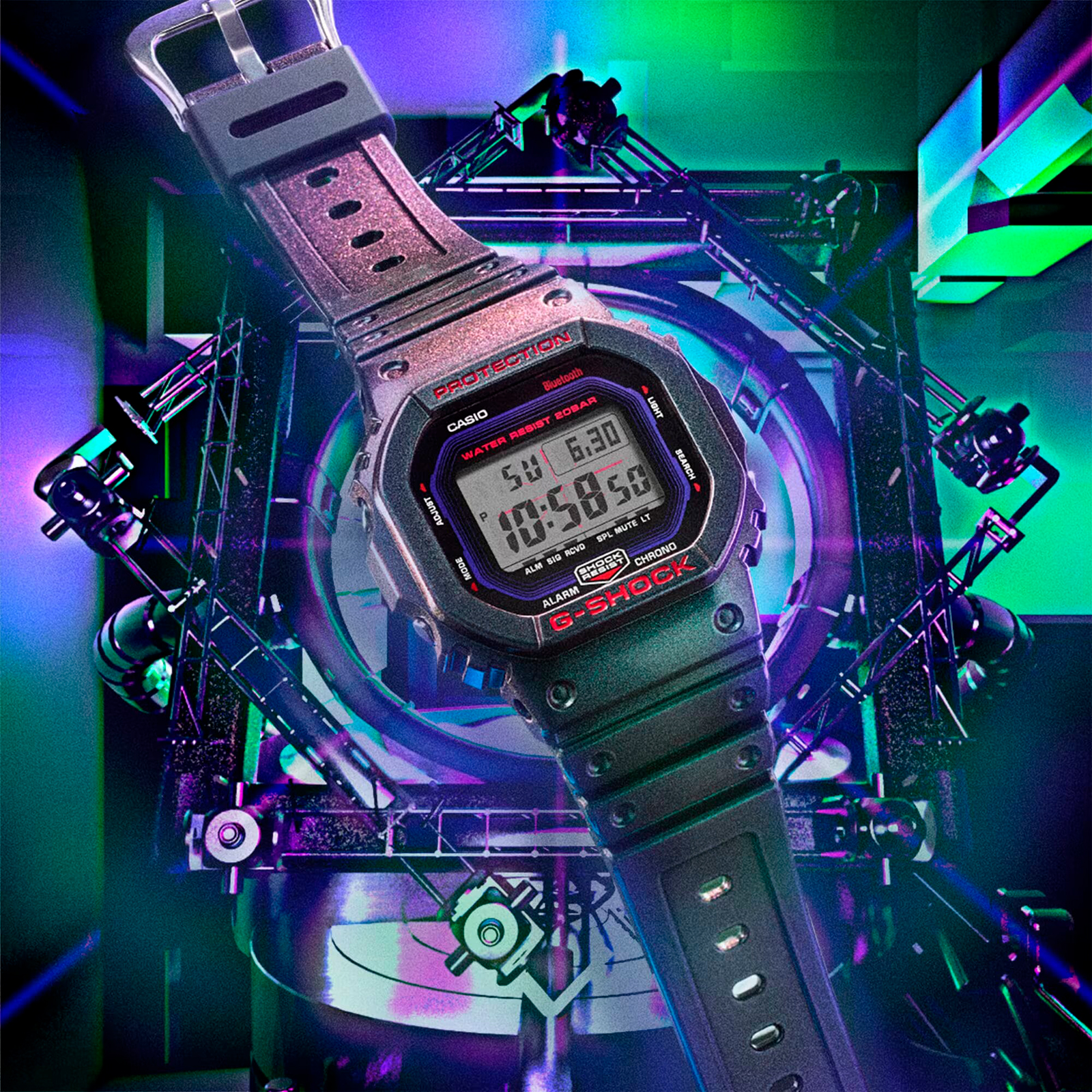 Reloj G-SHOCK DW-B5600AH-6D Resina Hombre Purpura/Verde