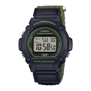 Reloj CASIO W-219HB-3A Resina Hombre Negro