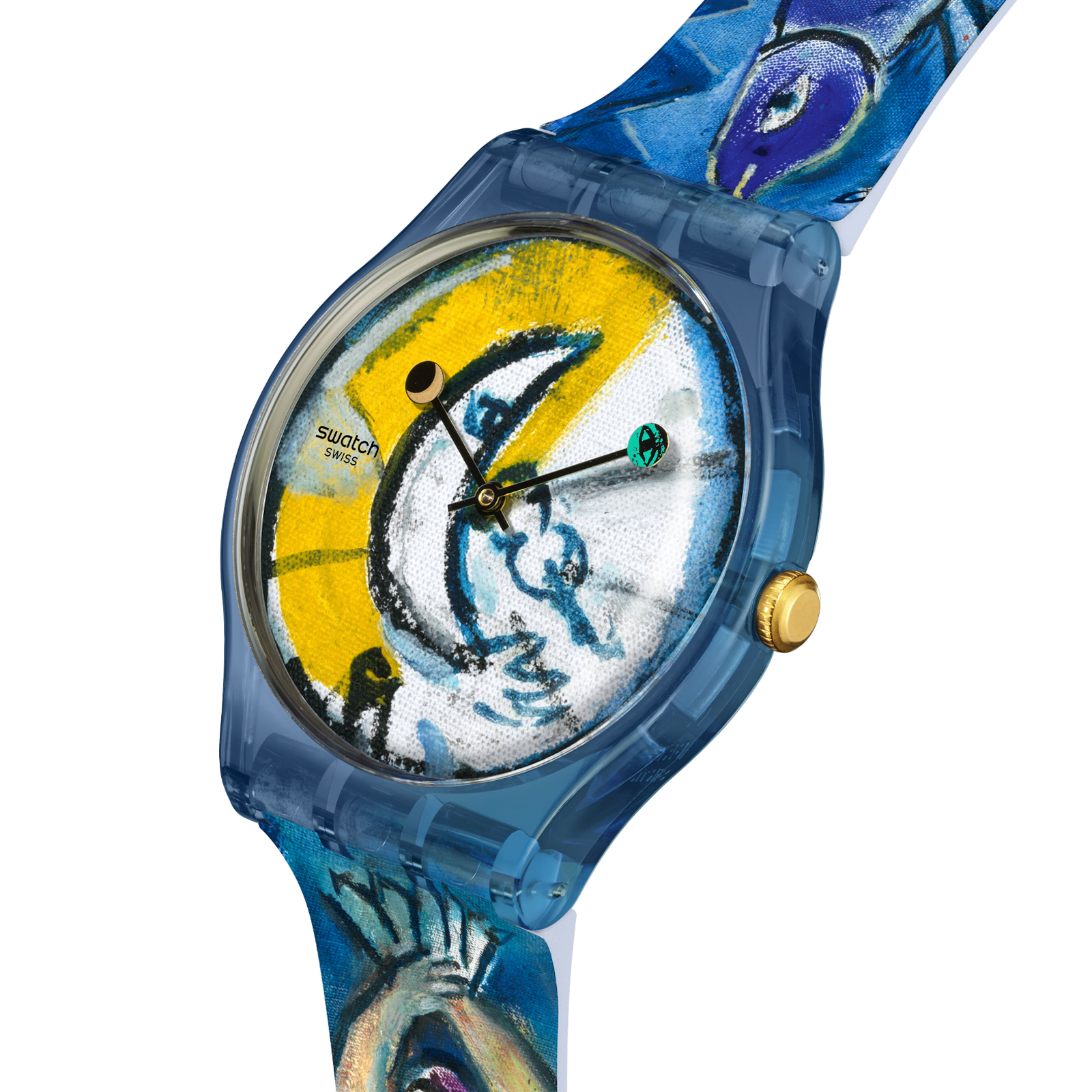 Reloj SWATCH CHAGALL’S BLUE CIRCUS SUOZ365 Azul