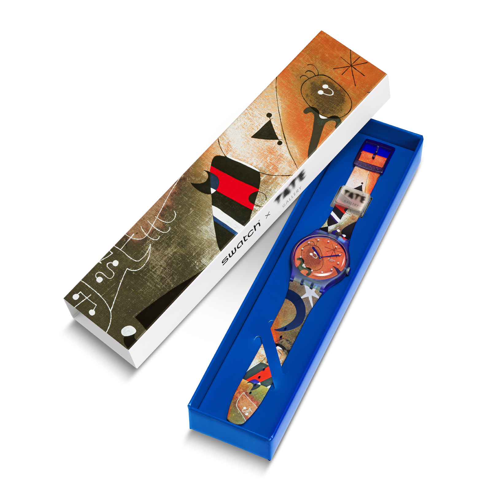 Reloj SWATCH MIRO’S WOMEN & BIRD IN THE MOONLIGHT SO29Z136 Azul