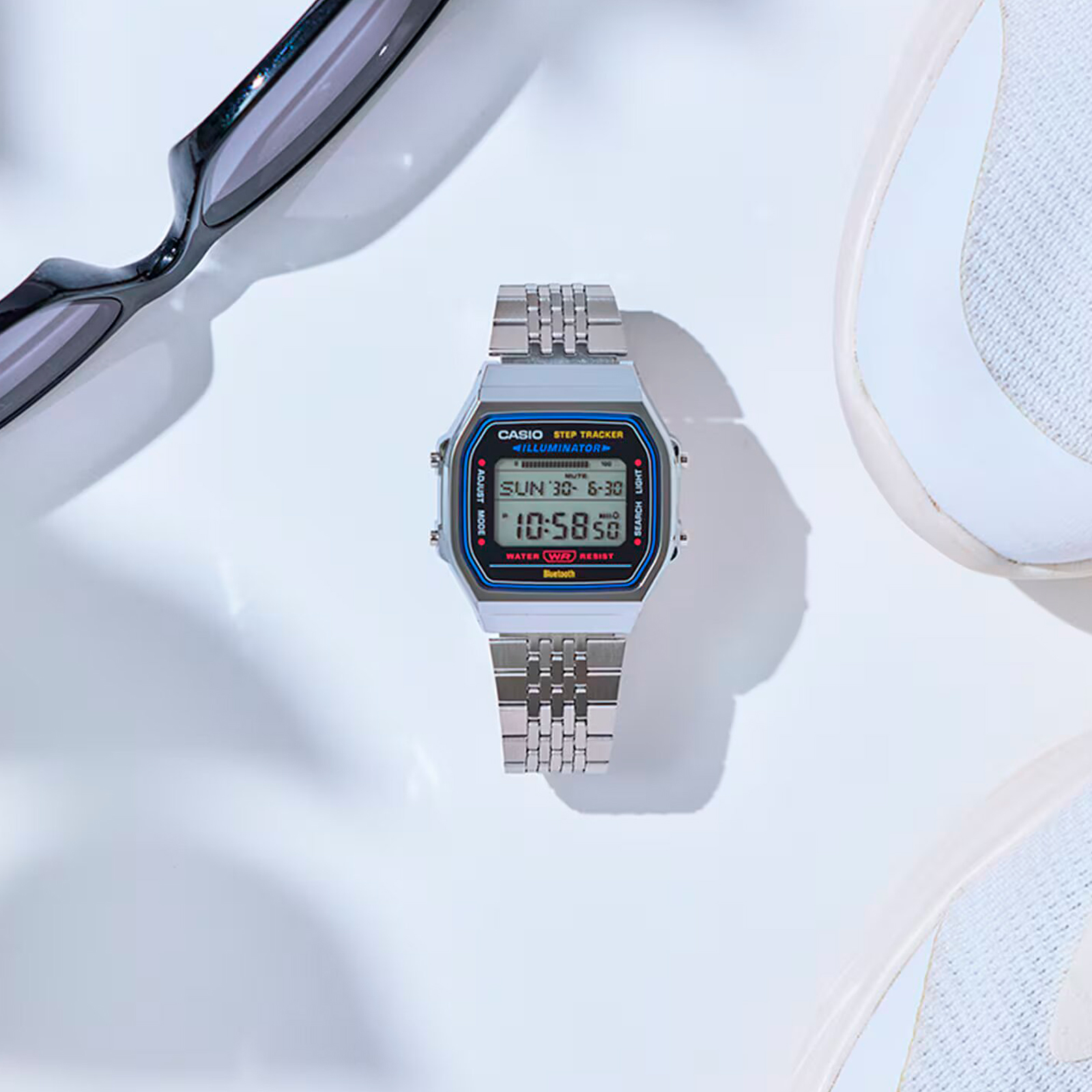 Reloj CASIO ABL-100WE-1A Resina/Cromado Juvenil Plateado