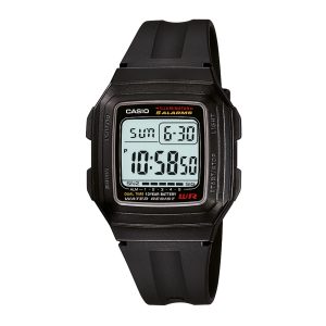 Reloj CASIO F-201WA-1A Resina Juvenil Negro