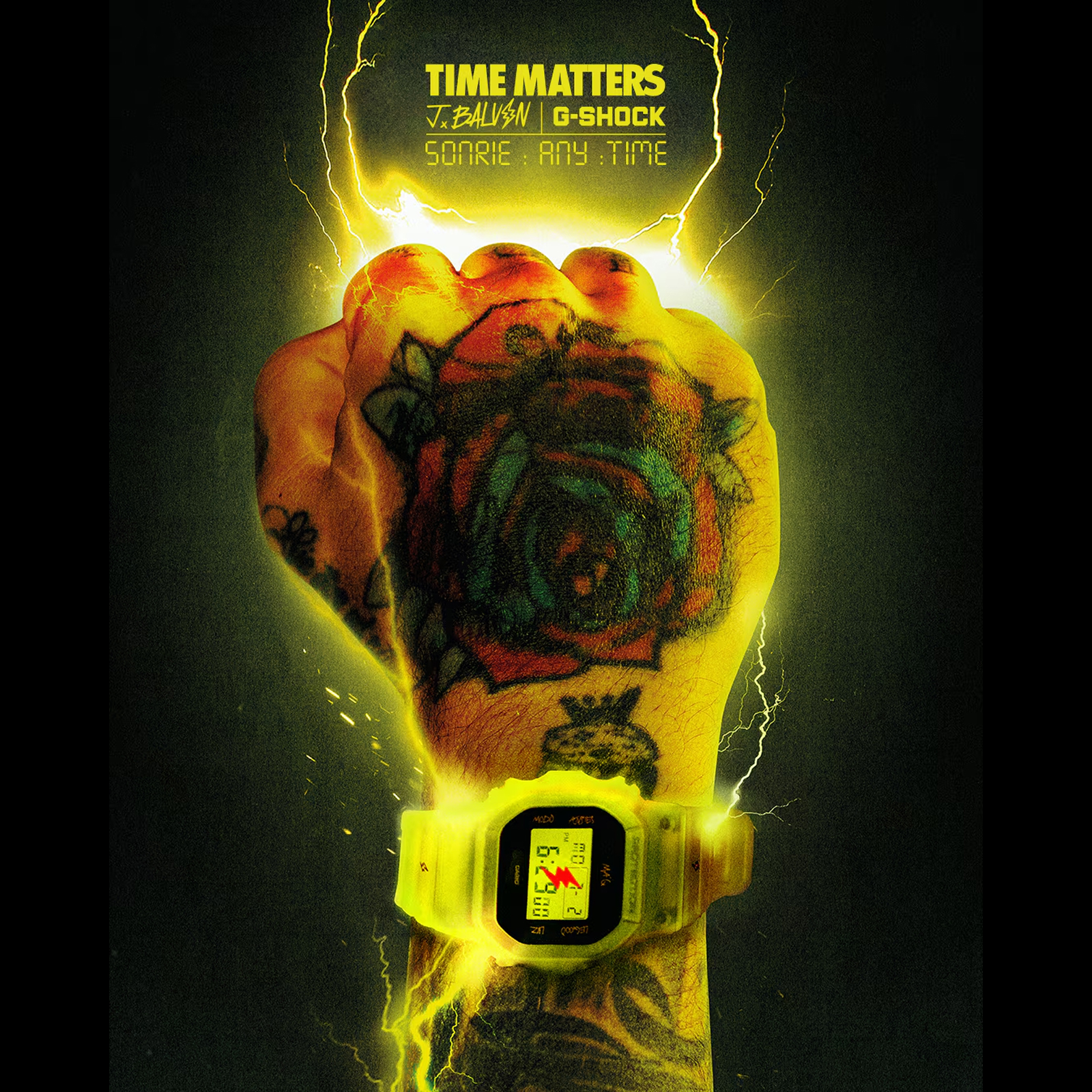 Reloj G-SHOCK DWE-5600JB-1A9 Carbono/Resina Hombre Amarillo