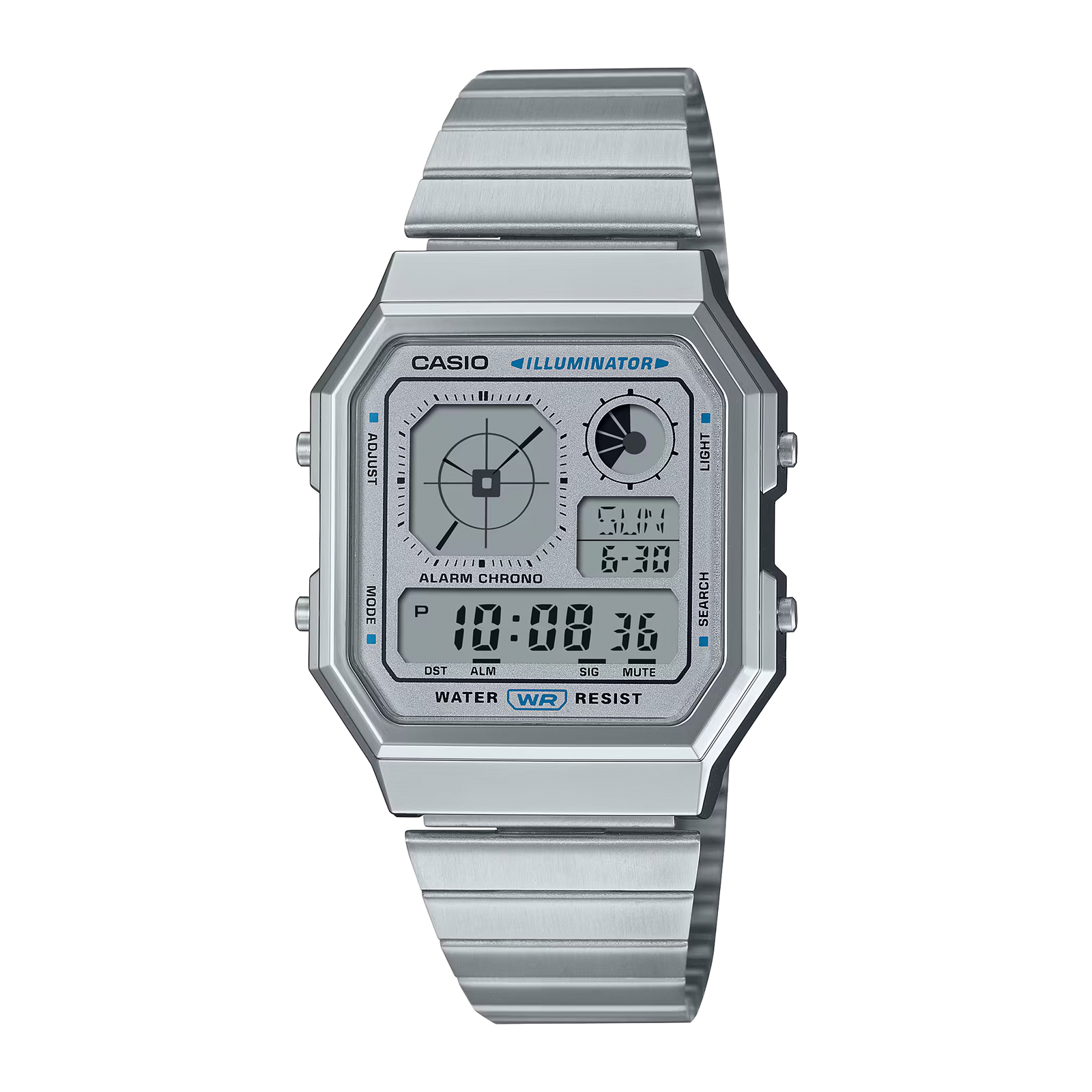 Reloj CASIO A130WE-7A Resina/Acero Plateado