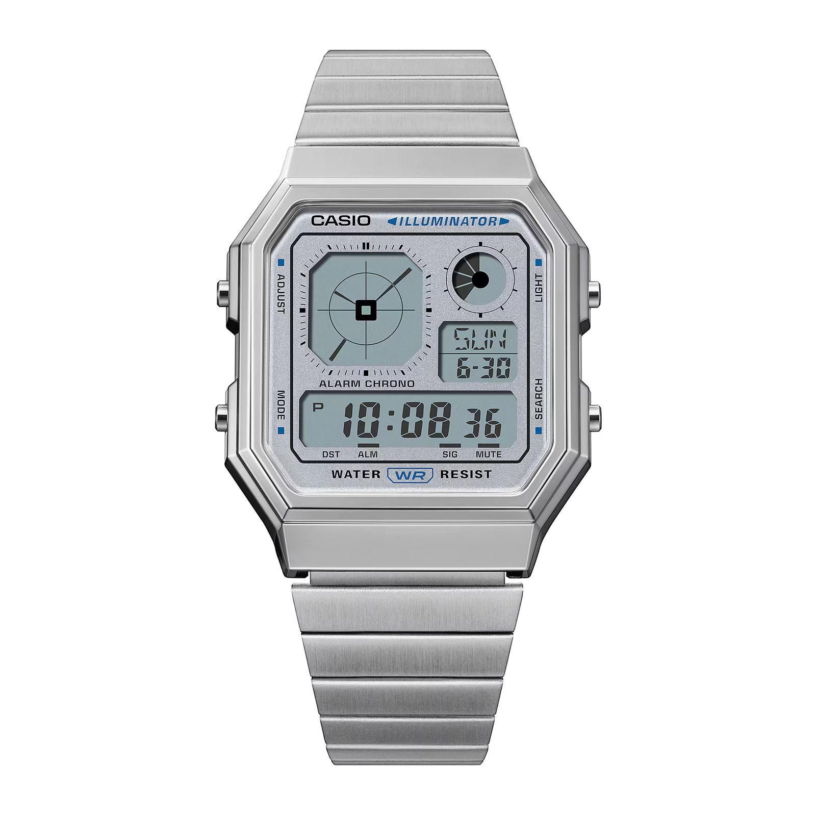 Reloj CASIO A130WE-7A Resina/Acero Plateado