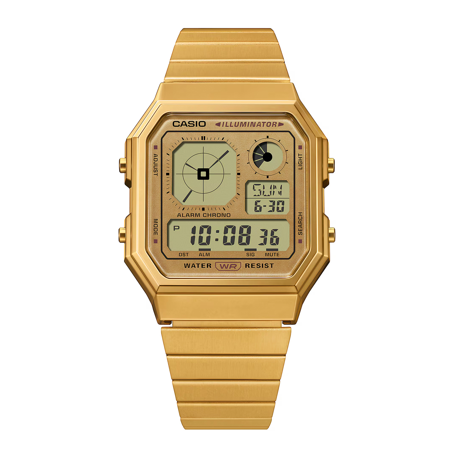 Reloj CASIO A130WEG-9A Resina/Acero Dorado