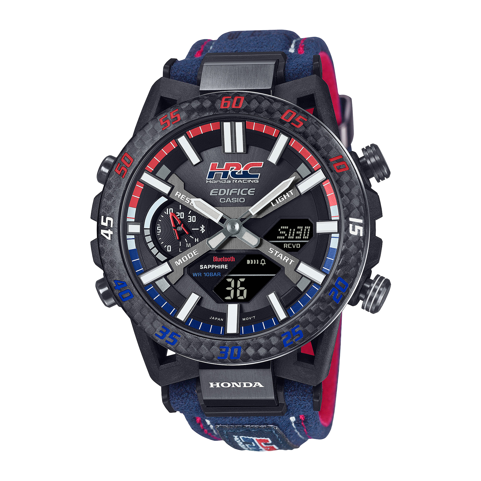 Reloj EDIFICE ECB-2000HR-1A Carbono/Acero Hombre Negro