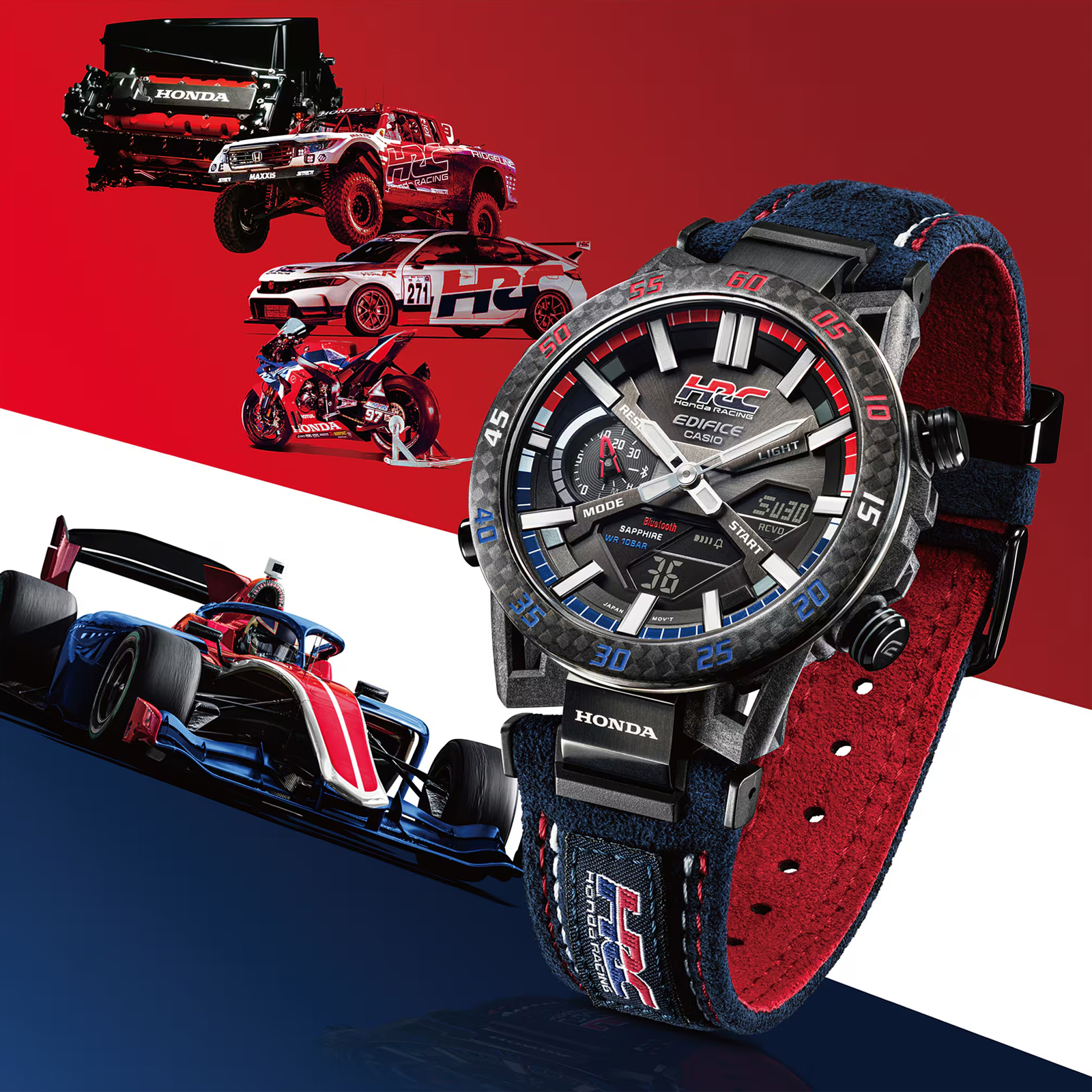 Reloj EDIFICE ECB-2000HR-1A Carbono/Acero Hombre Negro