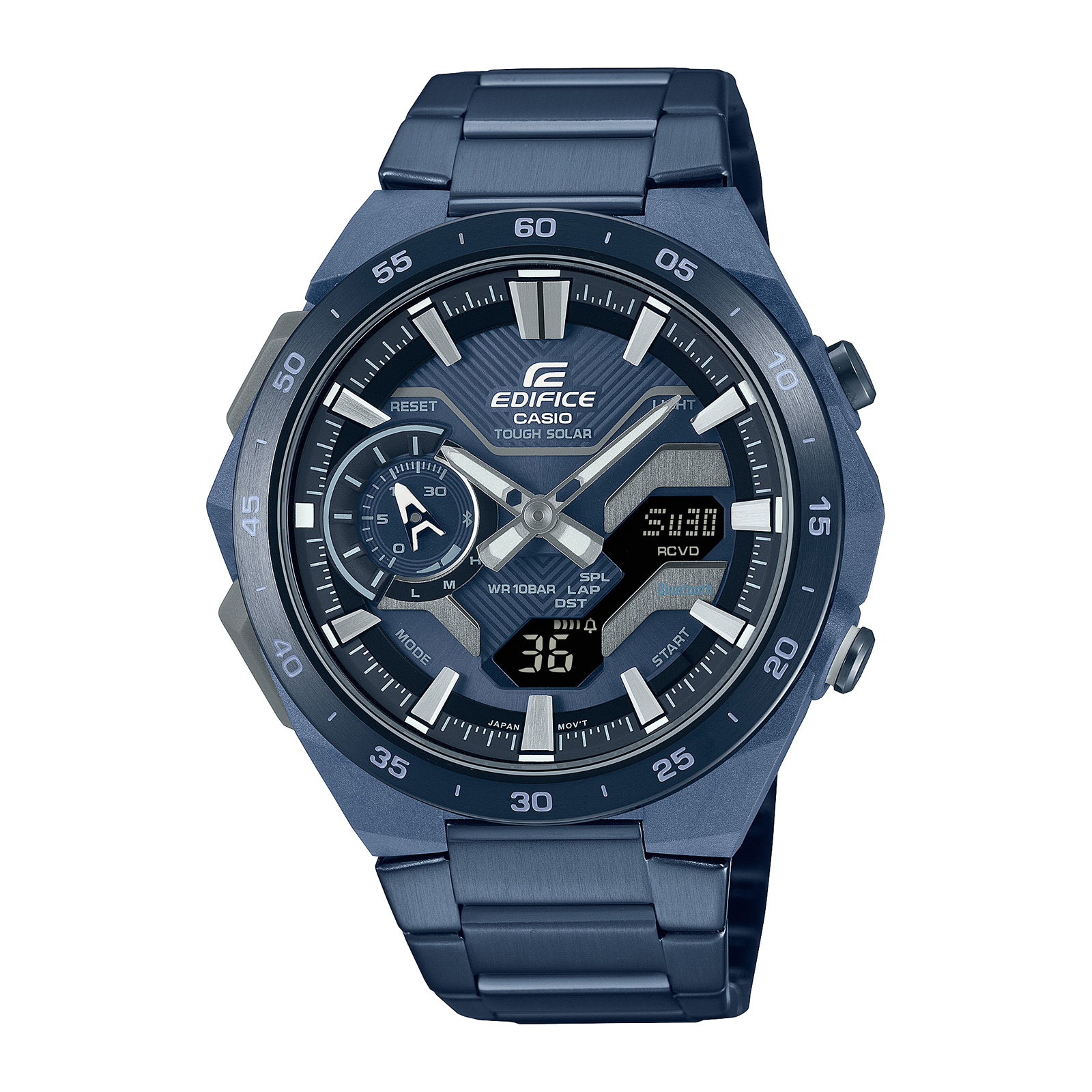 Reloj EDIFICE ECB-2200CB-2A Carbono/Acero Hombre Azul