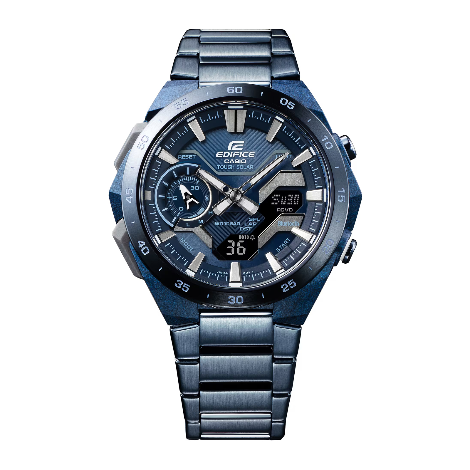Reloj EDIFICE ECB-2200CB-2A Carbono/Acero Hombre Azul