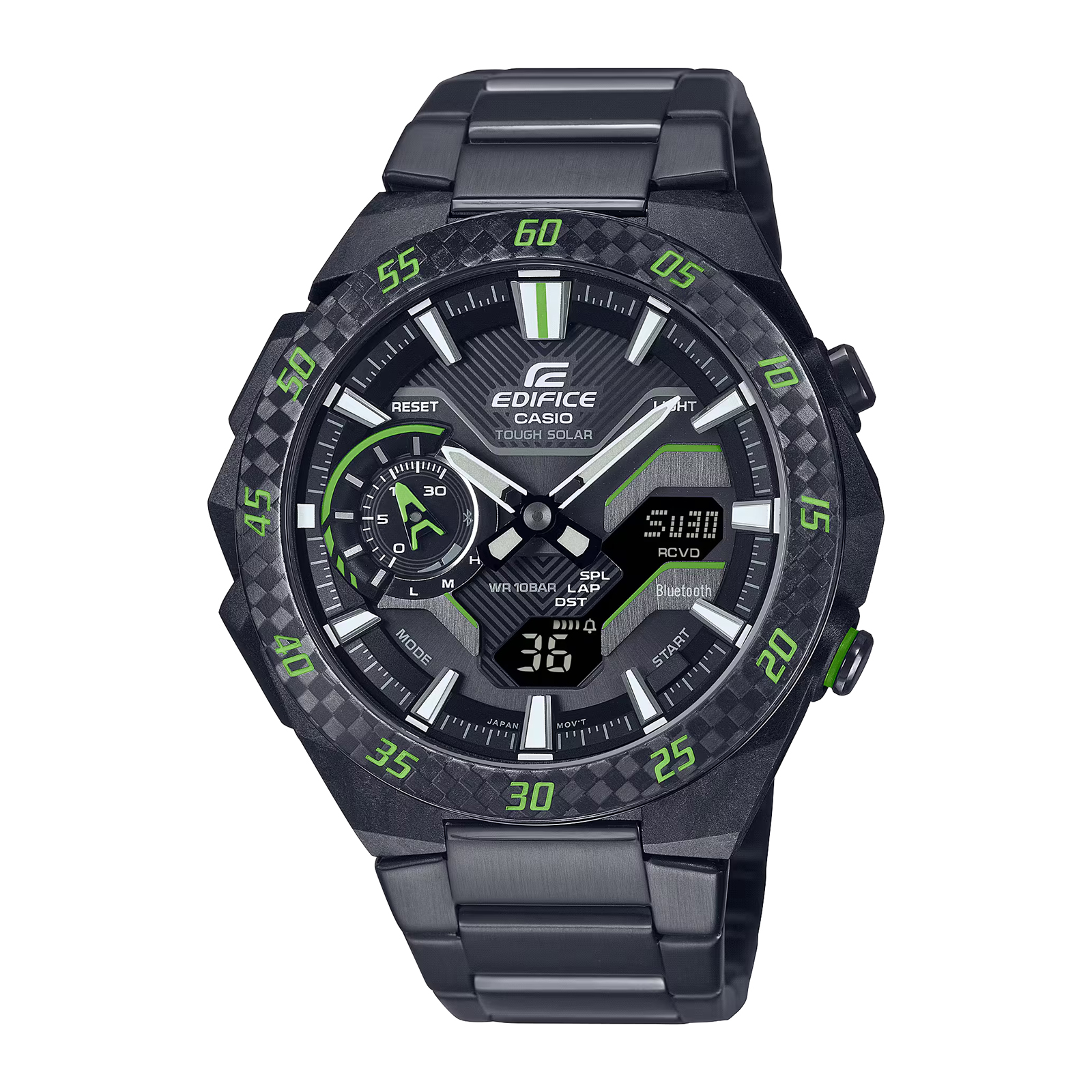 Reloj EDIFICE ECB-2200RC-1A3 Carbono/Acero Hombre Negro